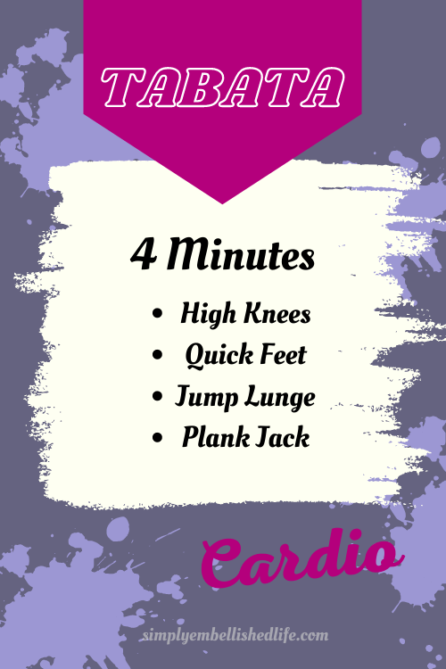 Four minute cardio Tabata #2