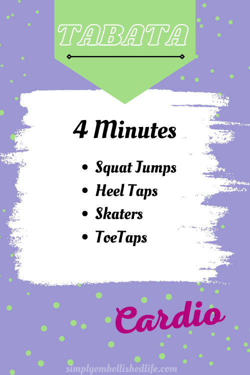 Four minute cardio Tabata #2