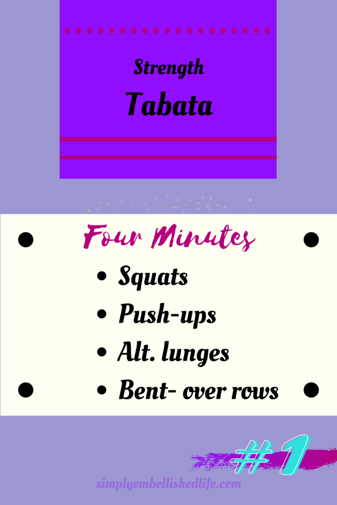 Four minute strength Tabata #1