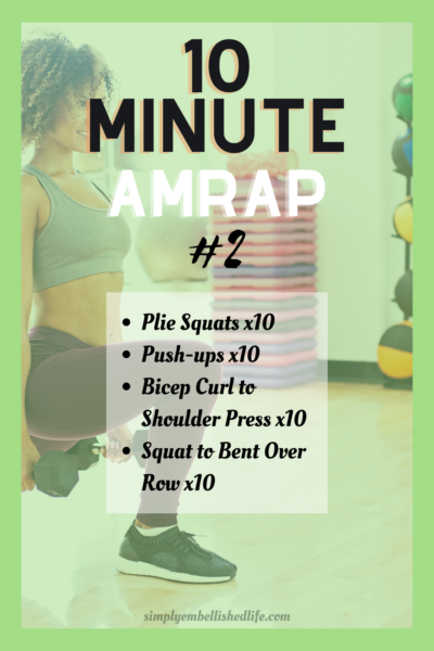 10 minute AMRAP workout #2